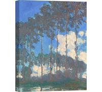 Impression d'art sur toile - Claude Monet, Peupliers au bord de l'Epte - 80x60 cm