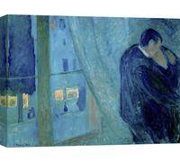Impression d'art sur toile - Edvard Munch, Le Baiser - 100x70 cm