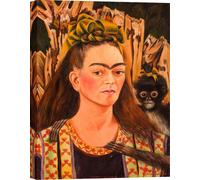 Impression d'art sur toile - Frida Kahlo - Autoportrait au singe, 1945 - 80x60 cm