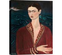 Impression d'art sur toile - Frida Kahlo - Autoportrait en robe de velours, 1926 - 100x70 cm