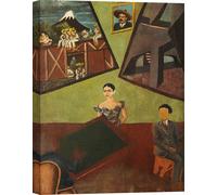 Impression d'art sur toile - Frida Kahlo - Pancho Villa et Adelita, 1927 - 120x90 cm