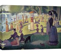 Impression d'art sur toile - Georges Seurat, après-midi sur l'île de la Grande Jatte - 120x90 cm
