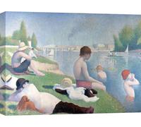 Impression d'art sur toile - Georges Seurat, Baigneuse à Asnières - 80x60 cm