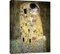 Impression d'art sur toile - Gustav Klimt, Le baiser - 100x70 cm