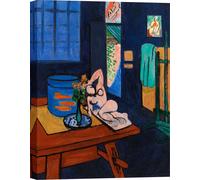 Impression d'art sur toile Henri Matisse, Atelier de l'artiste avec poissons rouges - 60x40 cm