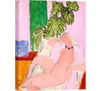Impression d'art sur toile Henri Matisse, Nu dans un fauteuil avec plante verte I - 100x70 cm