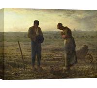 Impression d'art sur toile - Jean-François Millet, The Angelus - 60x40 cm