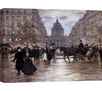 Impression d'art sur toile - Jean Francois Raffaelli, Le boulevard saint Michel - 80x60 cm