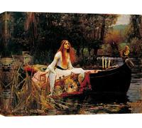 Impression d'art sur toile - John William Waterhouse, The Lady of Shalott - 100x70 cm