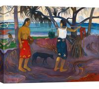 Impression d'art sur toile Paul Gauguin, Sous le pandanus, 1891 - 120x90 cm