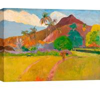 Impression d'art sur toile - Paul Gauguin, Tahitian Landscape (Paysage tahitien) - 80x60 cm