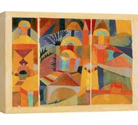 Impression d'art sur toile - Paul Klee, Jardin du Temple - 100x70 cm
