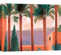 Impression d'art sur toile, paysage moderne - Renée Courtois - Jardin, Marrakech - 60x40 cm
