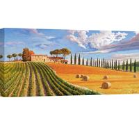 Impression d'art sur toile - Paysages - Adriano Galasso, Collines de Toscane - 100x50 cm