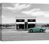 Impression d'art sur toile, photo mode - Julian Lauren, Marfa, Texas (BW) - 100x70 cm