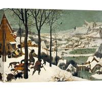 Impression d'art sur toile - Pieter Bruegel l'Ancien, Chasseurs dans la neige (Hunters in the Snow) - 60x40 cm