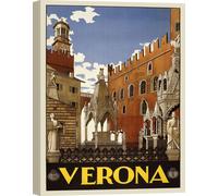 Impression d'art sur toile, poster vintage - Vérone, 1938 - 90x120 cm