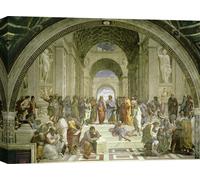 Impression d'art sur toile - Raffaello, L'école d'Athènes - 80x60 cm