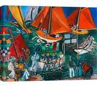 Impression d'art sur toile - Raoul Dufy, Fête nautique - 100 x 70 cm