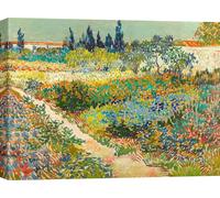 Impression d'art sur toile Vincent Van Gogh, Jardin à Arles - 120x90 cm