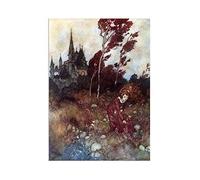 Impression d'art vintage Princesse - Fleurs de fée Edmund Dulac Décoration murale Poster A3 (sans cadre)