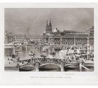 Impression d'artiste de l'exposition colombienne mondiale à Chicago en 1893. La foire a célébré le 400e anniversaire de l'arrivée de Christophe Colomb dans le Nouveau Monde. Extrait du livre The