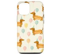 Impression de Ballons d'anniversaire Teckel Hot Dog Doxie Coque pour iPhone 12/12 Pro