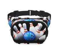 Impression de Bouteille de Bowling,Sac Banane carré Double Couche, Sac de Poitrine