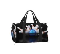Impression de Bouteille de Bowling,Sac de Sport bandoulière à Main, Sac de Voyage Grande capacité pour Femmes et Hommes