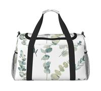 Impression de brindilles de Verdure Naturelle Blanche,Sacs de Sport, Sacs de Voyage bandoulière pour Le Sport, Sacs de Voyage Grande capacité pour Femmes et Hommes