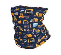 Impression De Bulldozer De Barrage Routier Digger Echarpe Gaiter Unisexe Bande De Cheveux Élastique Bandeau pour Cyclisme Vélo Étanche À La Poussière Cache-Cou