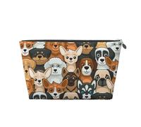 Impression de Chien de Style Dessin animé, Trousse de Toilette Trousse de Maquillage Sac à cosmétiques Trousse de Toilette de Voyage Portable