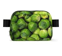 Impression de Choux de Bruxelles Verts,Sac Banane carré de Voyage, Sac de Poitrine décontracté, Sac Banane pour Hommes et Femmes