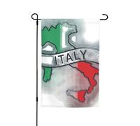 Impression de contour de carte de l'Italie, polyvalent et élégant, drapeau de jardin pour toutes les saisons, décoration de patio en plein air, porches et jardins