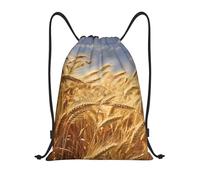 Impression De La Récolte du Blé Sac De Rangement Drawstring Bags Unisexe Réglable Sac À Cordon pour PE Toilette Hommes 36X42Cm
