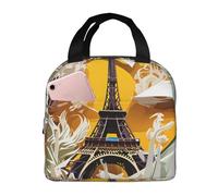Impression De La Tour Eiffel De Paris Panier Repas Fraîcheur Sac Repas Avec Feuille D'Aluminium Sacs Glaciere Pour Travail Homme Femme 22X20X13Cm