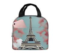 Impression De La Tour Eiffel Sac Déjeuner Avec Feuille D'Aluminium Sac Repas Étanche Sacs Dejeuner Pour Adulte Pique-Nique Bureau 22X20X13Cm