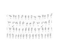 Impression de l'alphabet en langue des signes. Bannière de vacances de carnaval, décoration de fête en plein air pour réunions suspendues festives Toile de fond pour jardin