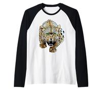 Impression de léopard Vintage Bold Leopard Wildlife Jungle Vibes Manche Raglan