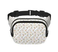 Impression de motif de dessin animé Lama Sac banane élégant et pratique, réglable, idéal pour les voyages et les activités de plein air, noir, taille unique, noir, En storlek