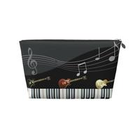 Impression de Motif de Piano de Guitare, Trousse de Toilette Trousse de Maquillage Sac à cosmétiques Trousse de Toilette de Voyage Portable