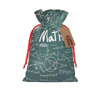 Impression de mots de leçon de mathématiques 11,9 x 17,5 cm, sac de Noël avec cordon de serrage, pour anniversaires de Noël et anniversaires