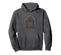 Impression de Patte de Chien « A House is Not Home Without A Dog » Sweat à Capuche, Unisexe pour Adultes, Chiné Foncé, M