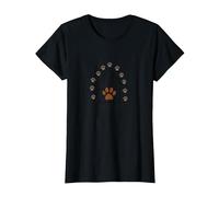 Impression de Patte de Chien « A House is Not Home Without A Dog » T-Shirt, Femme, Noir, S