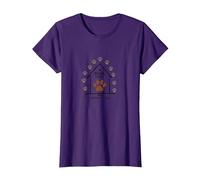 Impression de Patte de Chien « A House is Not Home Without A Dog » T-Shirt, Femme, Violet, XXL