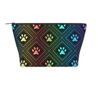 Impression de Patte de Chien Arc-en-Ciel, Trousse de Toilette Trousse de Maquillage Sac à cosmétiques Trousse de Toilette de Voyage Portable