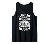 Impression de Pattes I Love My Siberian Husky Débardeur