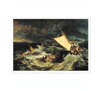 Impression de peinture classique The Shipwreck Joseph Mallord William Turner, art classique, exposition d'art romantique, décoration d'intérieur vintage, A1 (impression uniquement) - 84,1 x 59,4 cm