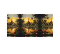 Impression de peinture de site historique bannière polyvalente, meilleurs drapeaux de bannière pour événements, décorations de fête d'anniversaire