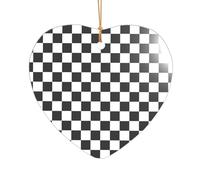 Impression de rayures noires et blanches à carreaux - Cadeau de mariage personnalisé - Décoration de Noël Mr & Mrs en acrylique pour jeunes mariés et couples